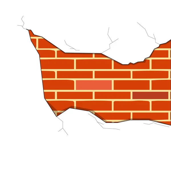 Изолированная кирпичная стена — стоковый вектор