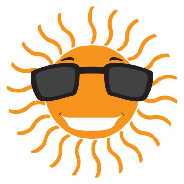 İzole mutlu güneş