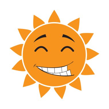 İzole mutlu güneş
