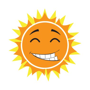 İzole mutlu güneş