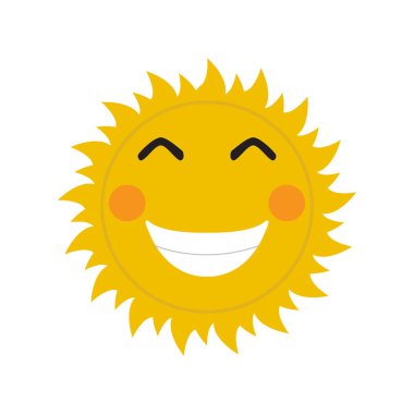 İzole mutlu güneş
