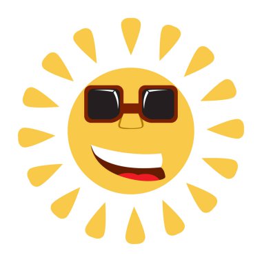 İzole mutlu güneş