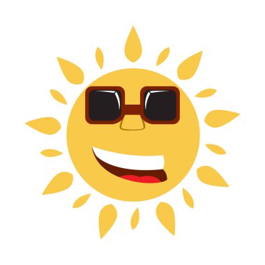 İzole mutlu güneş