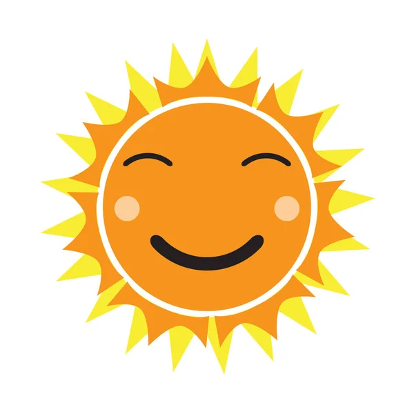 Isolated happy sun — Stock Vector