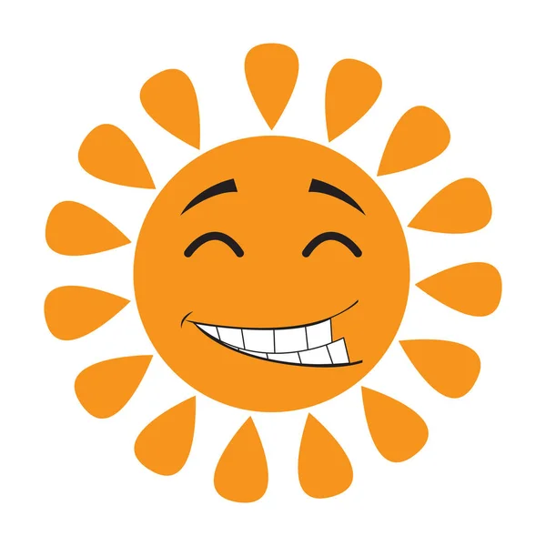 Isolated happy sun — Stock Vector