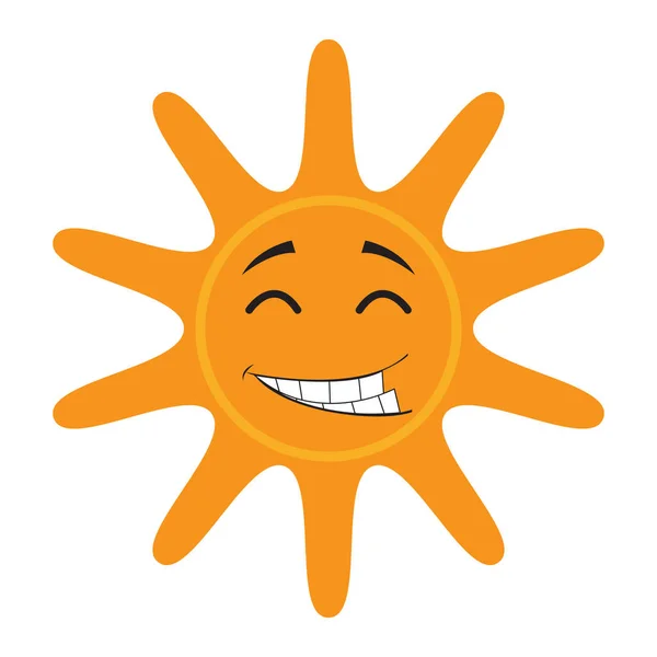 Isolated happy sun — Stock Vector