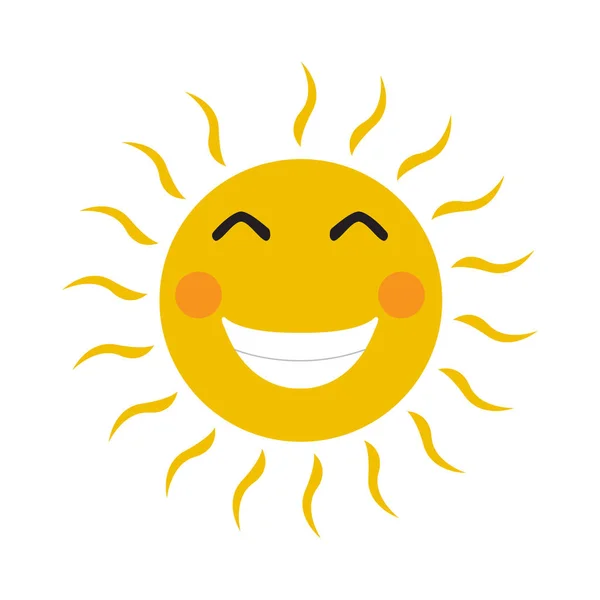 Isolated happy sun — Stock Vector