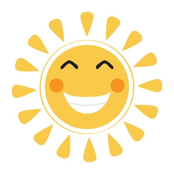 Isolated happy sun — Stock Vector