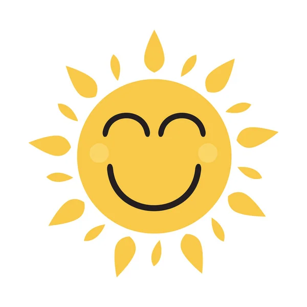 Isolated happy sun — Stock Vector
