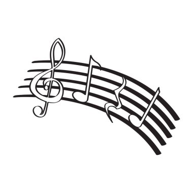 İzole müzik pentagram