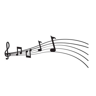 İzole müzik pentagram