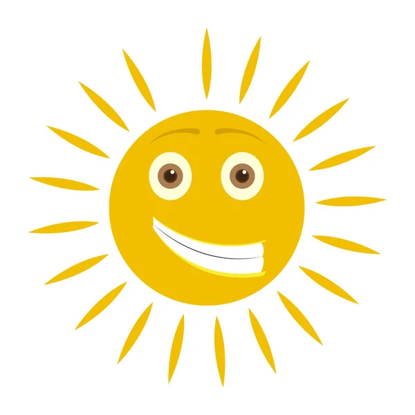 Isolated happy sun — Stock Vector