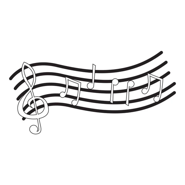 Pentagramme musical isolé — Image vectorielle