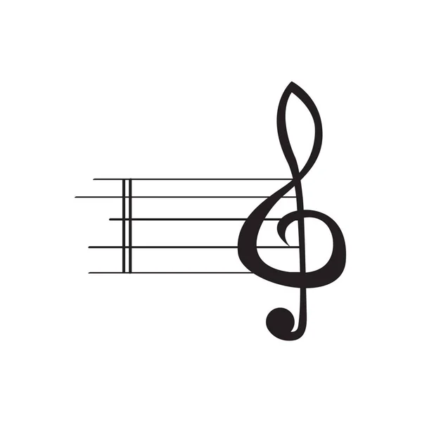 Pentagramma musicale isolato — Vettoriale Stock