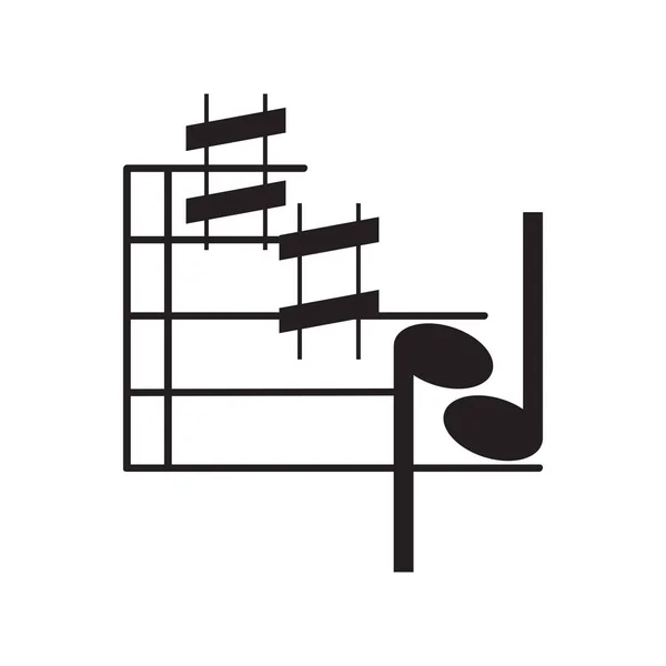 Isoliertes Musik-Pentagramm — Stockvektor