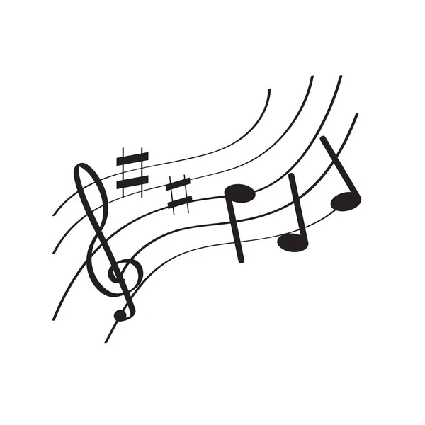 Ізольована музика Пентаграма — стоковий вектор