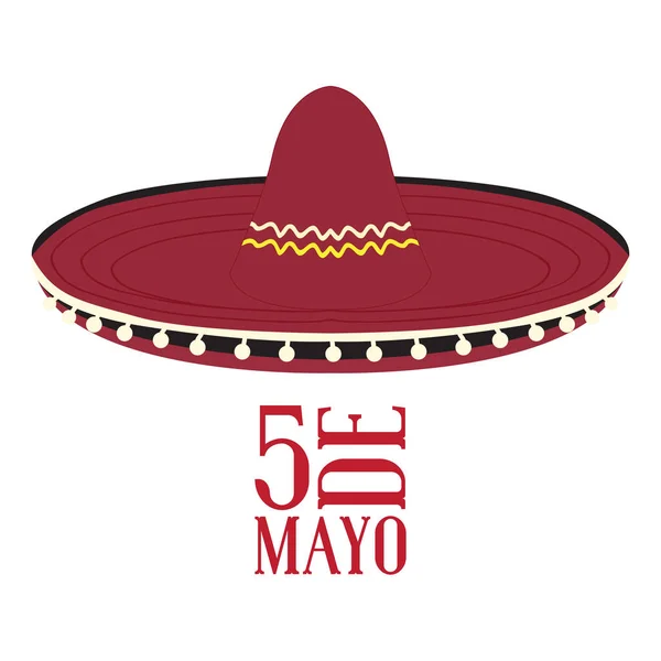 Cinco de mayo. Mexican hat — Stock Vector