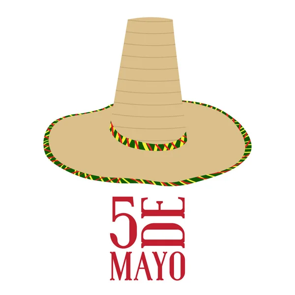 Cinco de majonéz. Mexikói kalap — Stock Vector