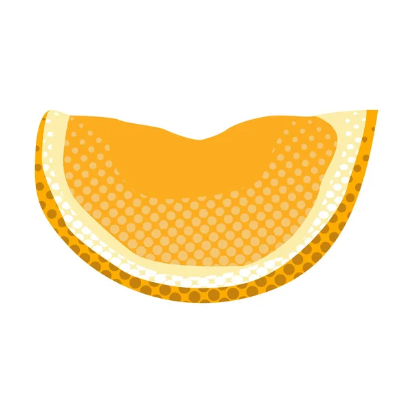 Isolated cut orange. Halftone style — Stock Vector