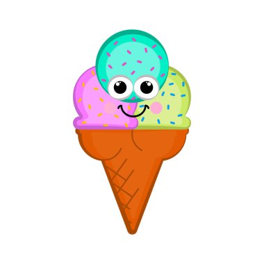 Mutlu dondurma külahları