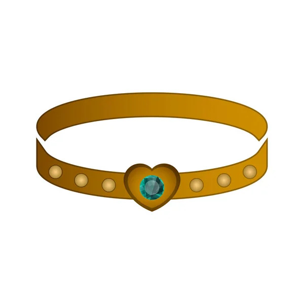 Bracciale in oro isolato — Vettoriale Stock