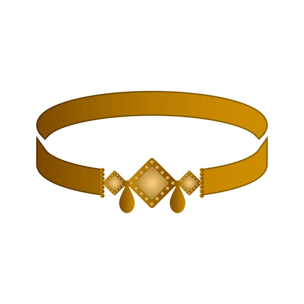 Изолированный золотой браслет — стоковый вектор