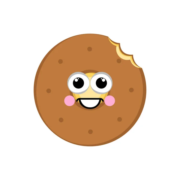 ハッピー アイス クリーム クッキー サンドイッチ ベクトル イラスト デザイン — ストックベクタ