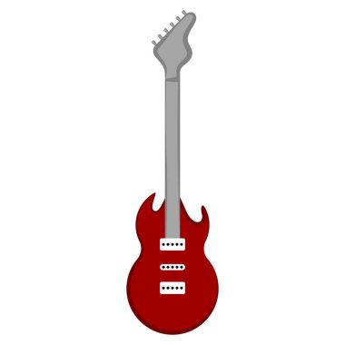 İzole edilmiş elektro gitar simgesi