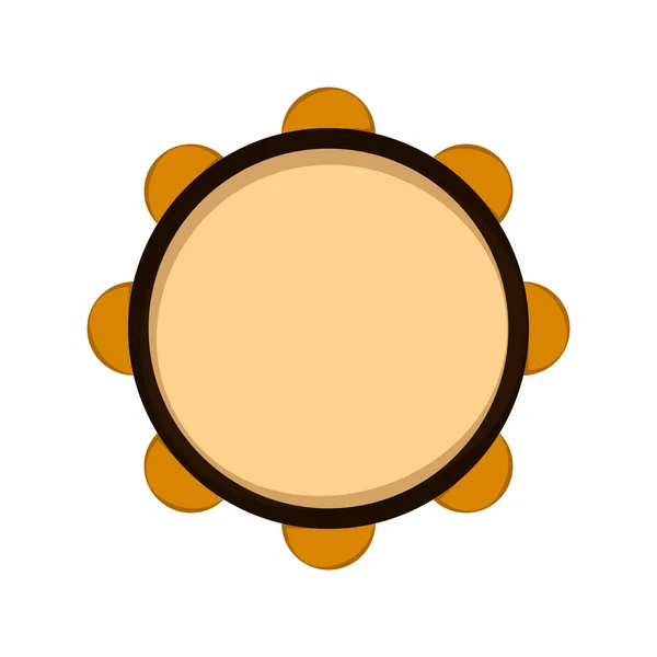 Isolée icône de tambourin — Image vectorielle