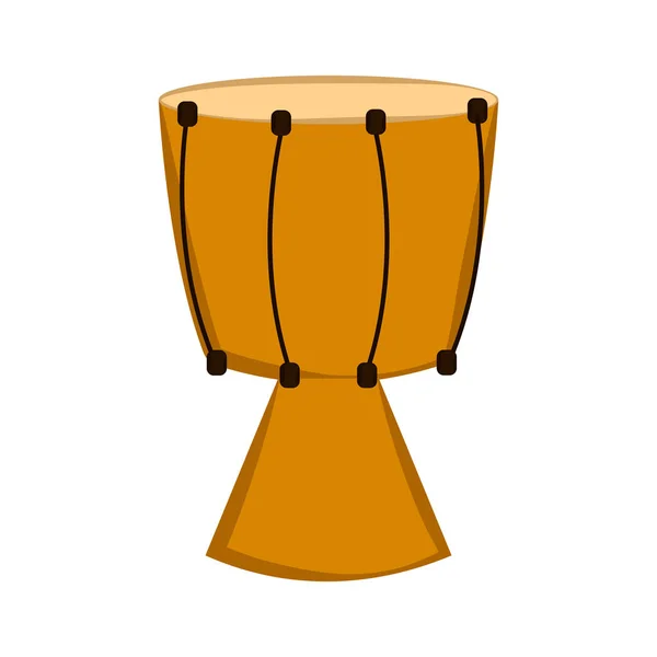 Icona del tamburo djembe isolato — Vettoriale Stock