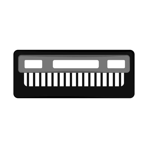 Geïsoleerde muziek toetsenbord pictogram — Stockvector