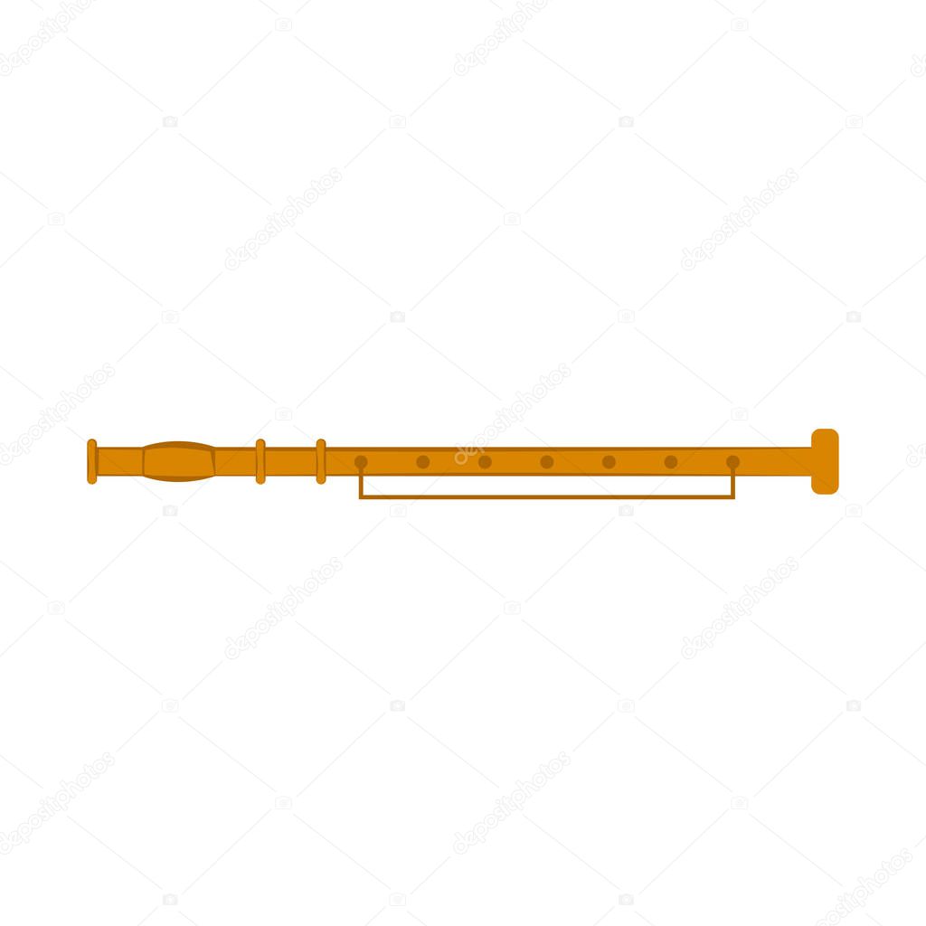 Isolated traverse flute icon