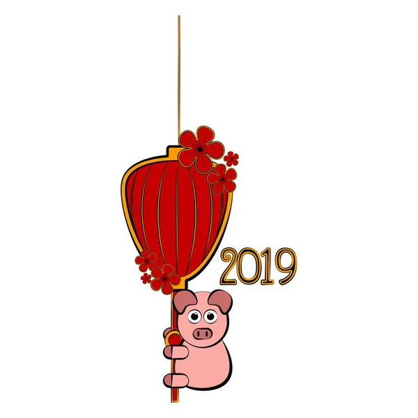 Skizze eines chinesischen Neujahrsbanners — Stockvektor