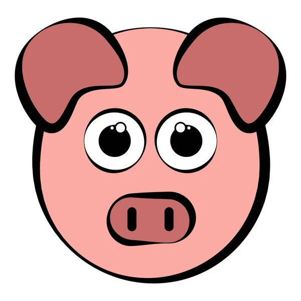 Sketch of a pig head — Stock Vector