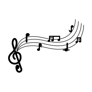 İzole müzik pentagram
