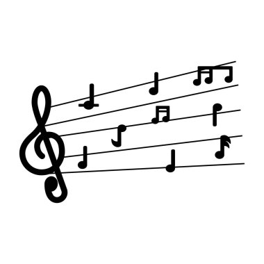 İzole müzik pentagram