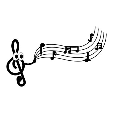 İzole müzik pentagram