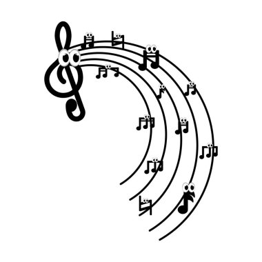 İzole müzik pentagram