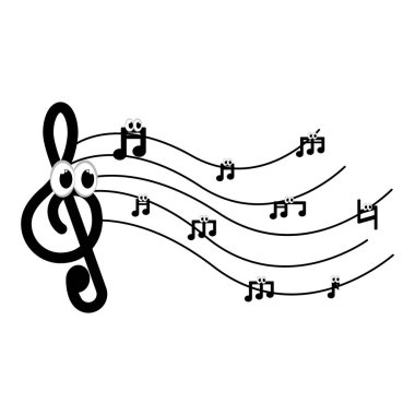 İzole müzik pentagram