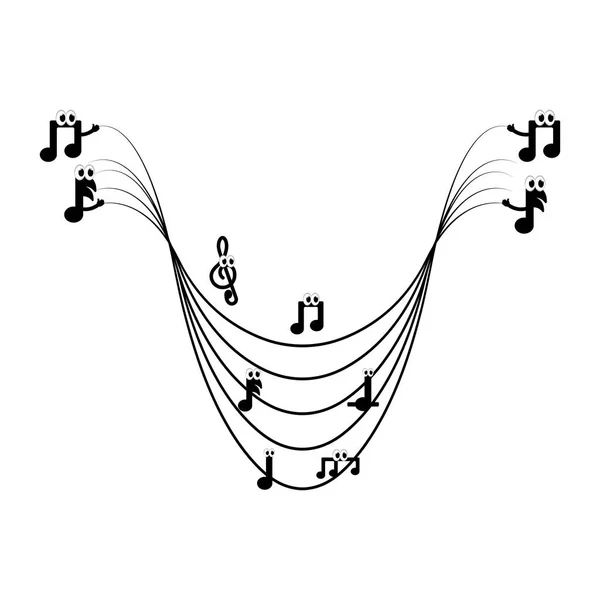 Pentagramma musicale isolato — Vettoriale Stock