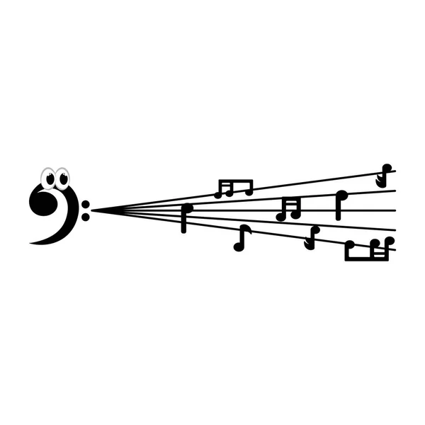 Pentagramma musicale isolato — Vettoriale Stock