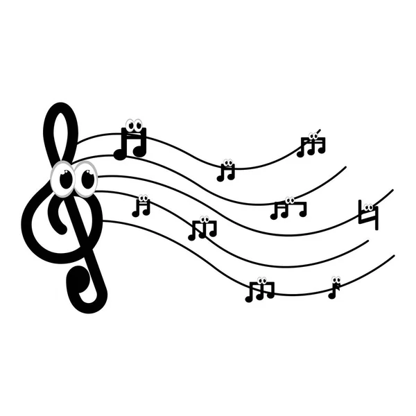 Απομονωμένη Μουσικό πεντάγραμμο — Διανυσματικό Αρχείο