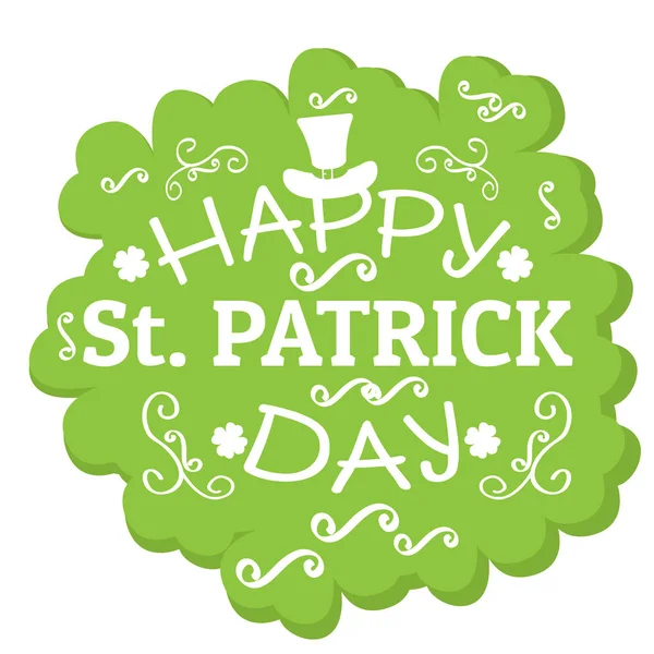 Isoliertes Patrick Day Etikett — Stockvektor