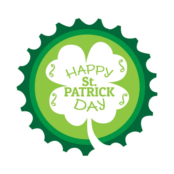 Isolated patrick day label — Stock Vector