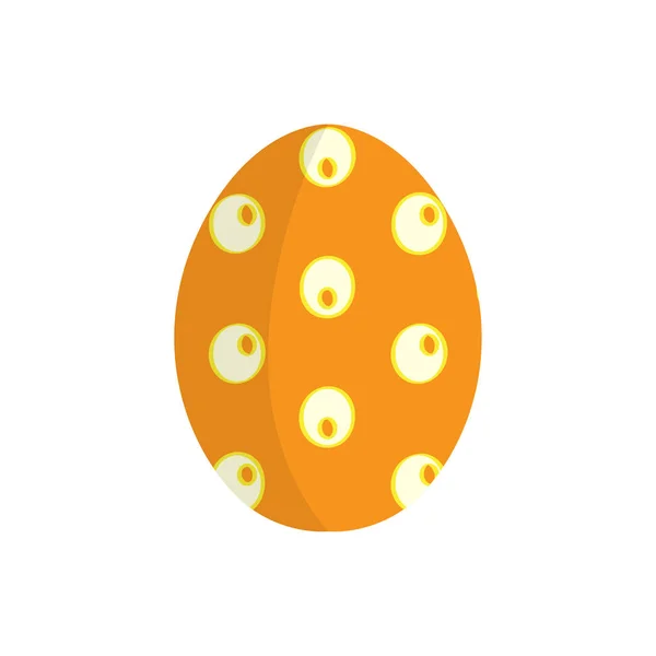 Huevo de Pascua de color aislado — Vector de stock