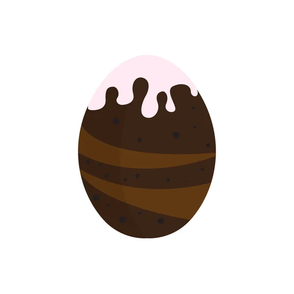 Huevo de Pascua de color aislado — Vector de stock