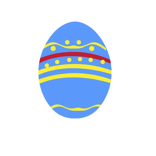 Huevo de Pascua de color aislado — Vector de stock