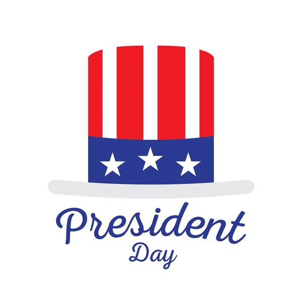 Απομονωμένο αμερικανικό καπέλο. Ημέρα Προέδρου — Διανυσματικό Αρχείο