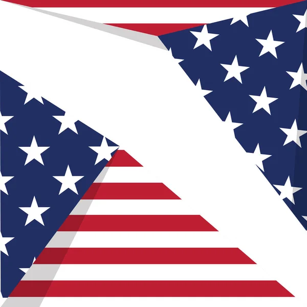 Farvet baggrund med flag af USA – Stock-vektor