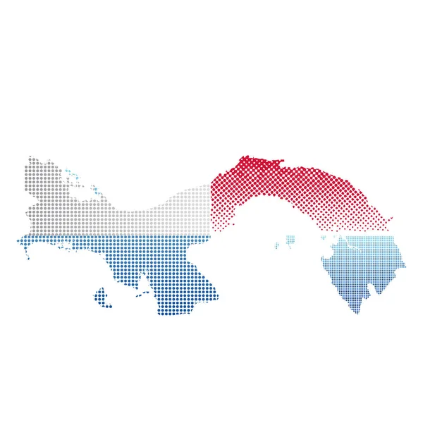 Mappa di Panama con la bandiera — Vettoriale Stock